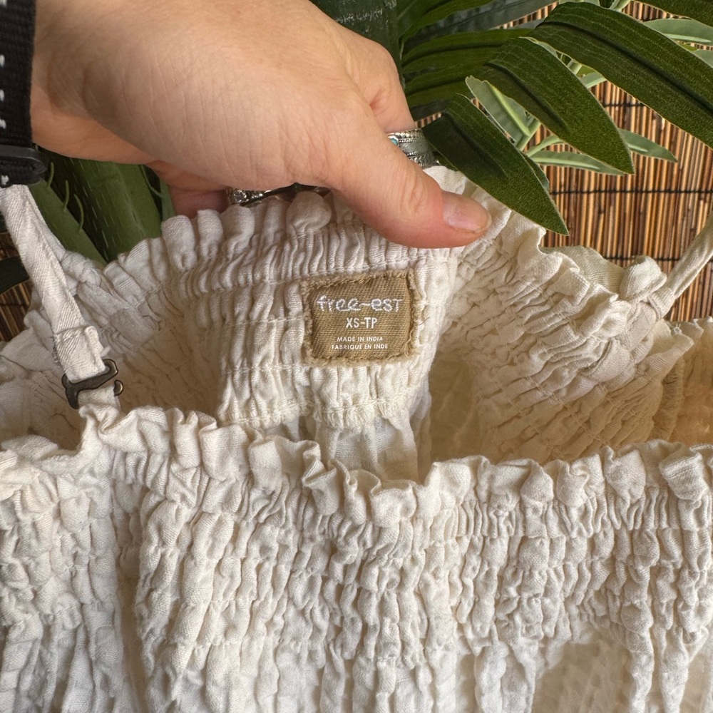 Free People Penelope Pucker Check Midi Dress - Picture 3 of 6